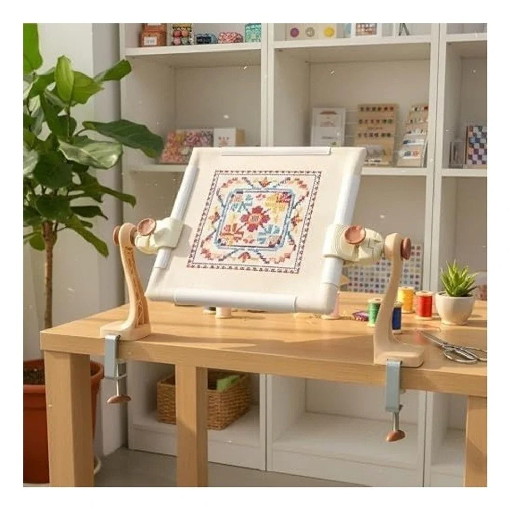 Monipair Embroidery Frame Stand Desktop Clamp Adjustable Cross Stitch Holder‎